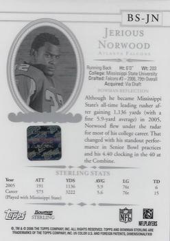 2006 Bowman Sterling #BS-JN3 Jerious Norwood Back
