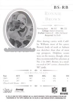 2006 Bowman Sterling #BS-RB3 Ronnie Brown Back