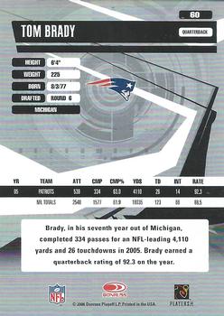 2006 Donruss Elite #60 Tom Brady Back