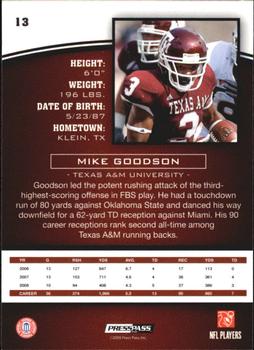 2009 Press Pass - Reflectors #13 Mike Goodson Back