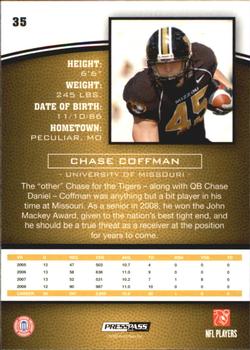 2009 Press Pass - Reflectors #35 Chase Coffman Back