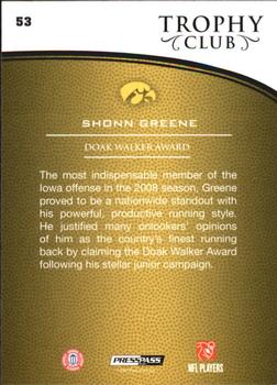 2009 Press Pass - Reflectors #53 Shonn Greene Back