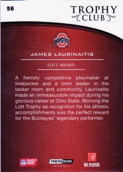2009 Press Pass - Reflectors #56 James Laurinaitis Back