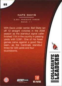 2009 Press Pass - Reflectors #65 Nate Davis Back