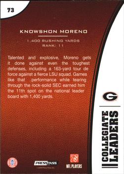 2009 Press Pass - Reflectors #73 Knowshon Moreno Back