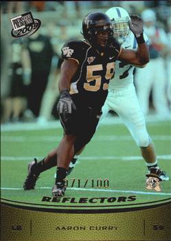 2009 Press Pass - Reflectors Gold #42 Aaron Curry Front