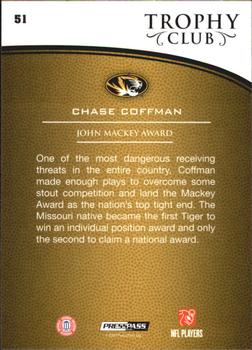 2009 Press Pass - Reflectors Gold #51 Chase Coffman Back