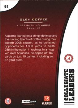 2009 Press Pass - Reflectors Solo #61 Glen Coffee Back
