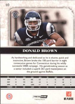 2009 Press Pass Legends - Bronze #10 Donald Brown Back