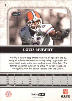 2009 Press Pass Legends - Bronze #13 Louis Murphy Back