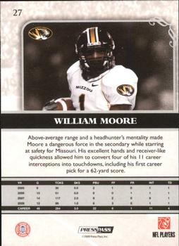 2009 Press Pass Legends - Bronze #27 William Moore Back