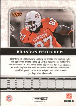 2009 Press Pass Legends - Bronze #35 Brandon Pettigrew Back