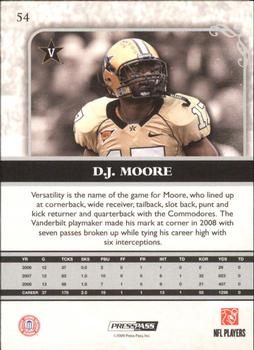 2009 Press Pass Legends - Bronze #54 D.J. Moore Back