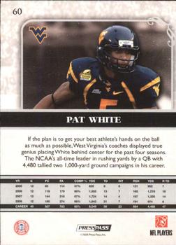 2009 Press Pass Legends - Bronze #60 Pat White Back