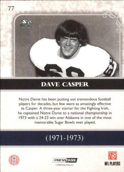 2009 Press Pass Legends - Bronze #77 Dave Casper Back