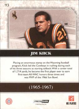 2009 Press Pass Legends - Bronze #93 Jim Kiick Back