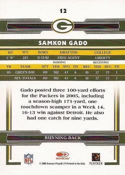 2006 Donruss Threads #12 Samkon Gado Back