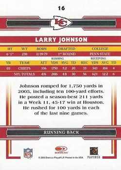 2006 Donruss Threads #16 Larry Johnson Back