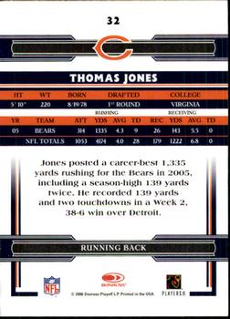 2006 Donruss Threads #32 Thomas Jones Back
