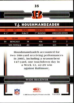 2006 Donruss Threads #35 T.J. Houshmandzadeh Back