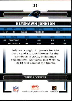 2006 Donruss Threads #38 Keyshawn Johnson Back