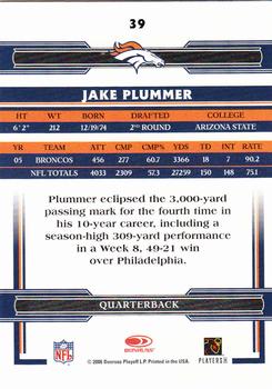 2006 Donruss Threads #39 Jake Plummer Back