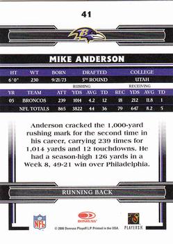 2006 Donruss Threads #41 Mike Anderson Back