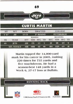 2006 Donruss Threads #69 Curtis Martin Back