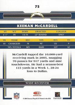 2006 Donruss Threads #75 Keenan McCardell Back