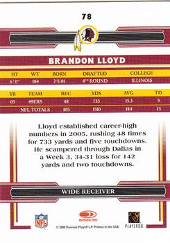 2006 Donruss Threads #78 Brandon Lloyd Back