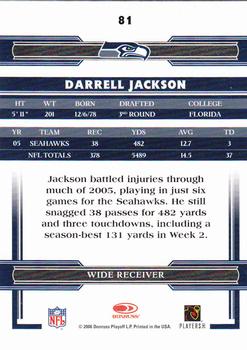 2006 Donruss Threads #81 Darrell Jackson Back