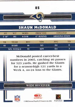 2006 Donruss Threads #85 Shaun McDonald Back