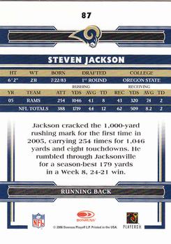 2006 Donruss Threads #87 Steven Jackson Back
