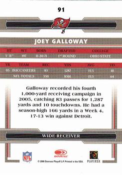 2006 Donruss Threads #91 Joey Galloway Back