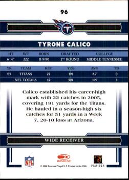 2006 Donruss Threads #96 Tyrone Calico Back