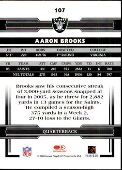 2006 Donruss Threads #107 Aaron Brooks Back