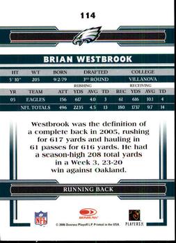 2006 Donruss Threads #114 Brian Westbrook Back