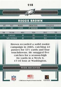 2006 Donruss Threads #118 Reggie Brown Back