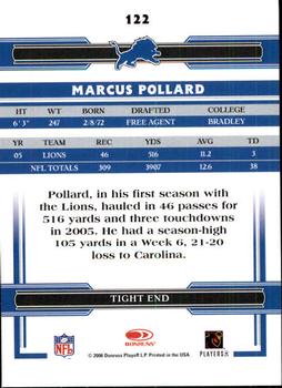 2006 Donruss Threads #122 Marcus Pollard Back
