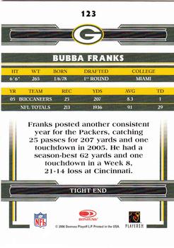 2006 Donruss Threads #123 Bubba Franks Back