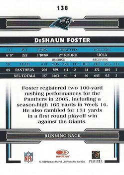 2006 Donruss Threads #138 DeShaun Foster Back