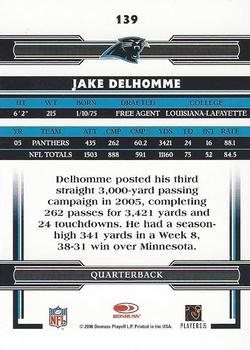 2006 Donruss Threads #139 Jake Delhomme Back
