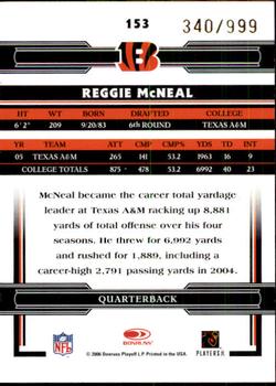 2006 Donruss Threads #153 Reggie McNeal Back