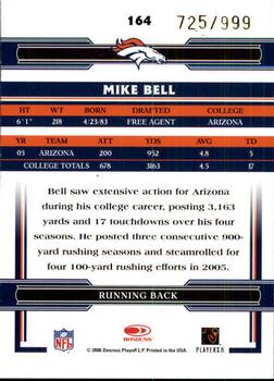 2006 Donruss Threads #164 Mike Bell Back