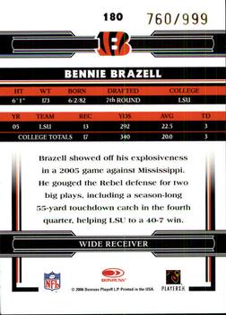 2006 Donruss Threads #180 Bennie Brazell Back