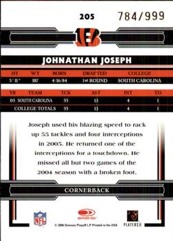 2006 Donruss Threads #205 Johnathan Joseph Back