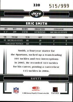 2006 Donruss Threads #220 Eric Smith Back
