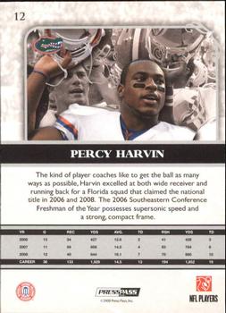 2009 Press Pass Legends - Gold #12 Percy Harvin Back