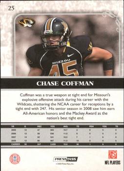 2009 Press Pass Legends - Gold #25 Chase Coffman Back