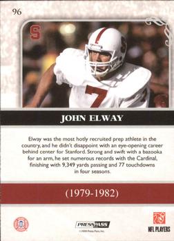 2009 Press Pass Legends - Gold #96 John Elway Back